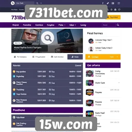 Análise da interface do usuário no 7311bet.com